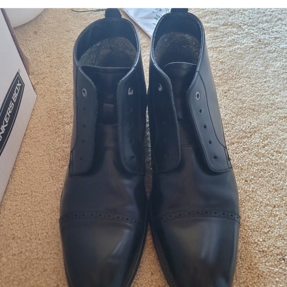 Bruno Marc Mens Warner 2 Cap Toe Ankle Boots Black Size 11 Dress Shoes